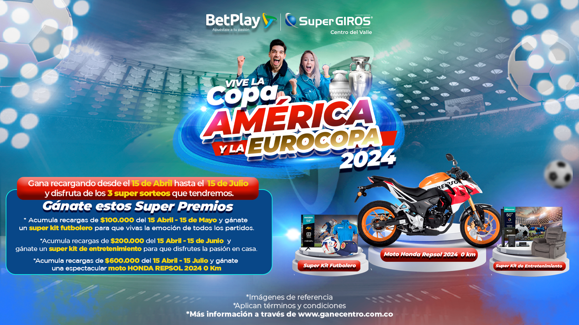 Vive la Copa América y la Eurocopa 2024 de Super Servicios del Centro del Valle - SuperGIROS