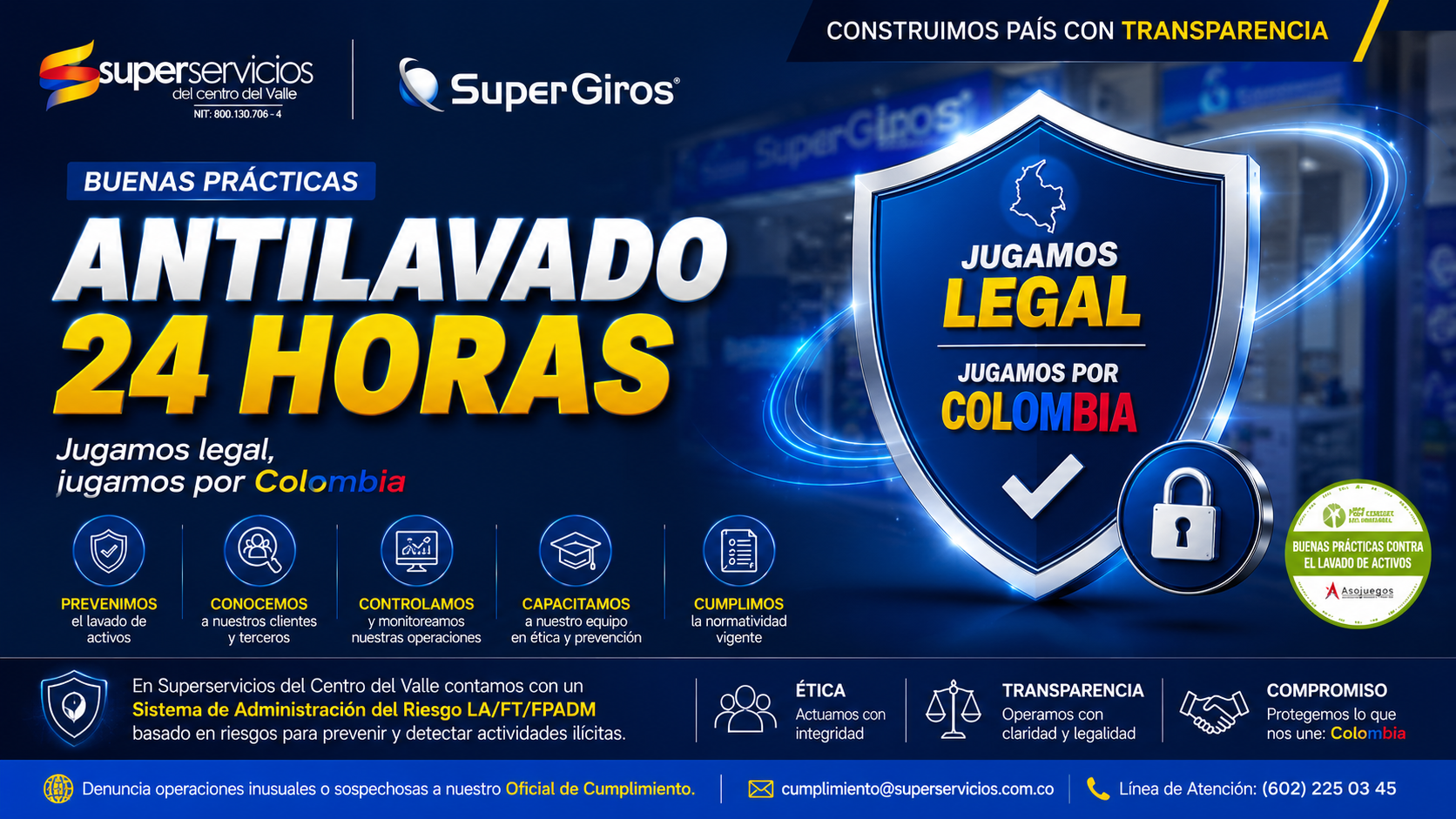 Día Nacional de la Prevención del Lavado de Activos Un compromiso con la transparencia y el futuro de Colombia Día Nacional de la Prevención del Lavado de Activos Un compromiso con la transparencia y el futuro de Colombia