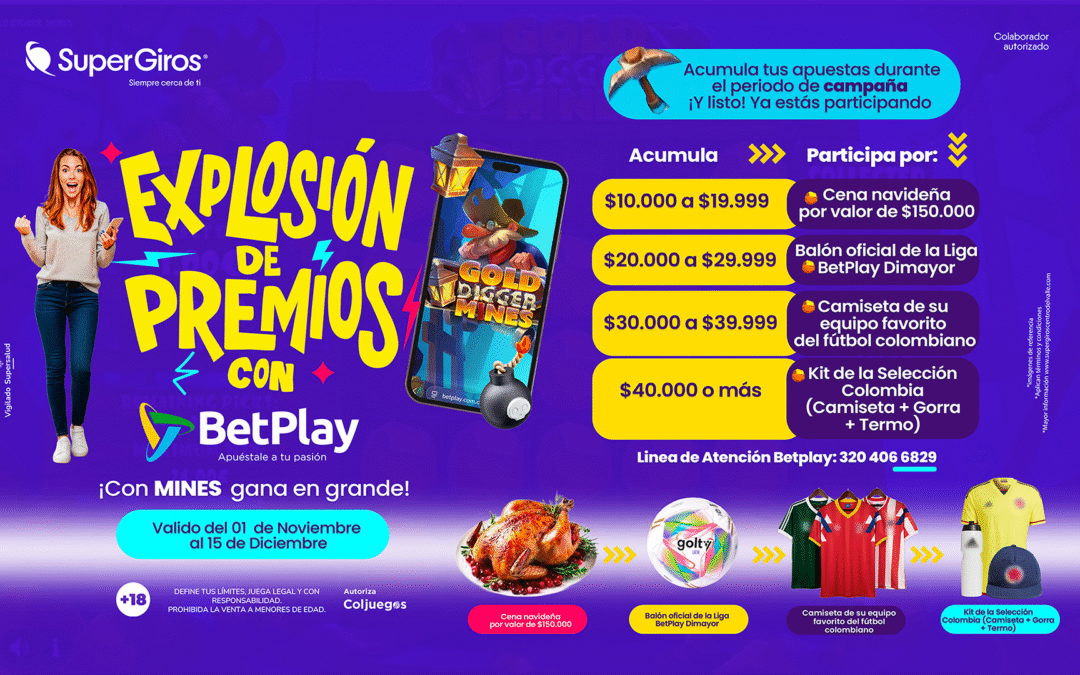 Explosión de premios con Betplay