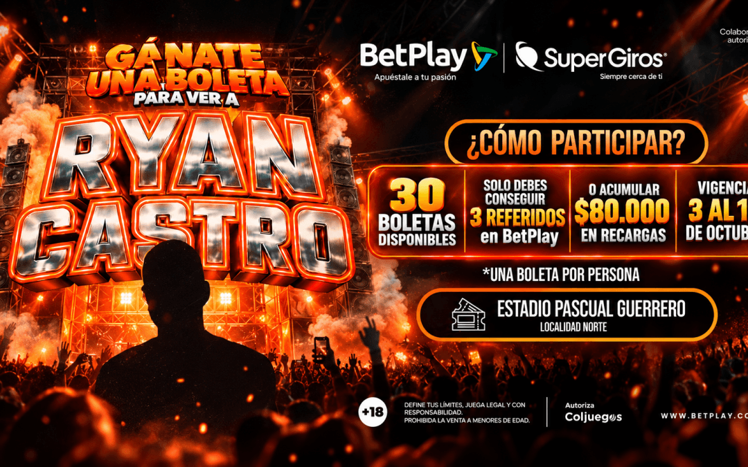 Participa por una boleta para ver a Ryan Castro en el Pascual Guerrero